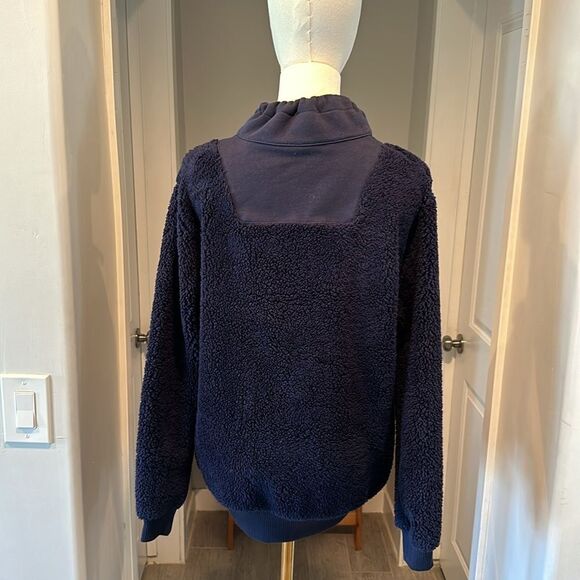 Sweaty Betty Faux Shearling Quarter Zip Pullover New! - Picture 6 of 7